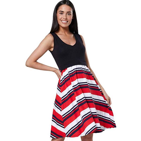 women pregnant maternity nursing sleeveless stripe print patchwork dress dresses, White
women pregnant maternity nursing sleeveless stripe print patchwork dress dresses, White