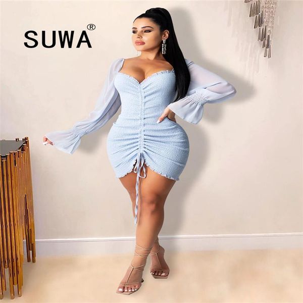 casual dresses body blue woman party night club bodycon mini dress 2021 fashion long sleeve tracked boho, Black;gray
casual dresses body blue woman party night club bodycon mini dress 2021 fashion long sleeve tracked boho, Black;gray