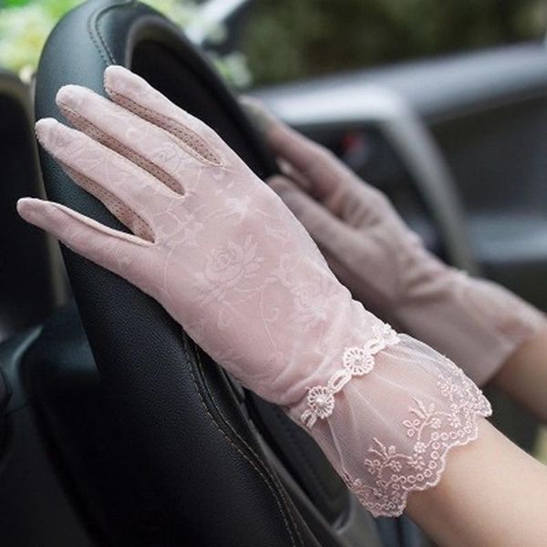 summer silk lace thin breathable sunscreen anti-uv touch screen gloves drive cycling non-slip elasticity cover scar five fingers, Blue;gray
summer silk lace thin breathable sunscreen anti-uv touch screen gloves drive cycling non-slip elasticity cover scar five fingers, Blue;gray