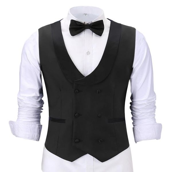 men's vests 2021 custom made waistcoat slim fit leisure cotton suit male gentleman business vest black for wedding groomsmen, Black;white
men's vests 2021 custom made waistcoat slim fit leisure cotton suit male gentleman business vest black for wedding groomsmen, Black;white