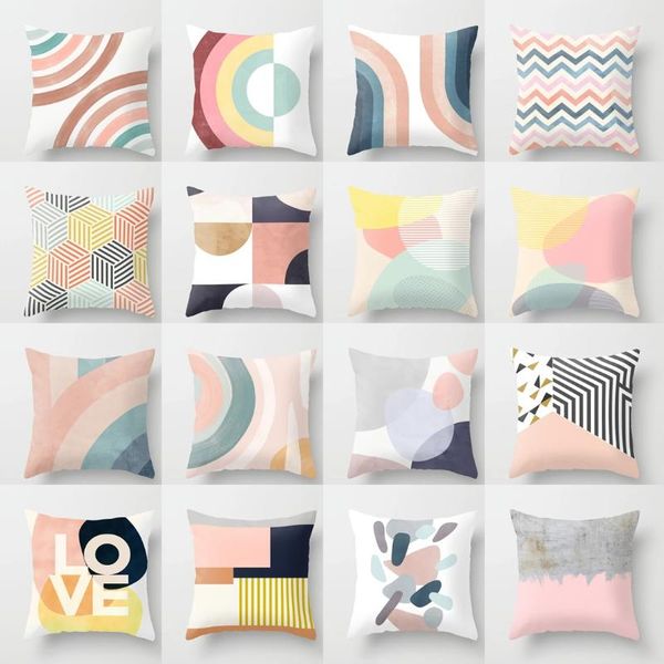 cushion/decorative pillow geometric abstract pink square decorative throw cushion cover line wave pattern case for sofa 45*45cm
cushion/decorative pillow geometric abstract pink square decorative throw cushion cover line wave pattern case for sofa 45*45cm