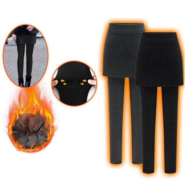 women's leggings warm for women fake two-piece dot printing ladies high waist keep long pants leggins invierno mujer, Black
women's leggings warm for women fake two-piece dot printing ladies high waist keep long pants leggins invierno mujer, Black