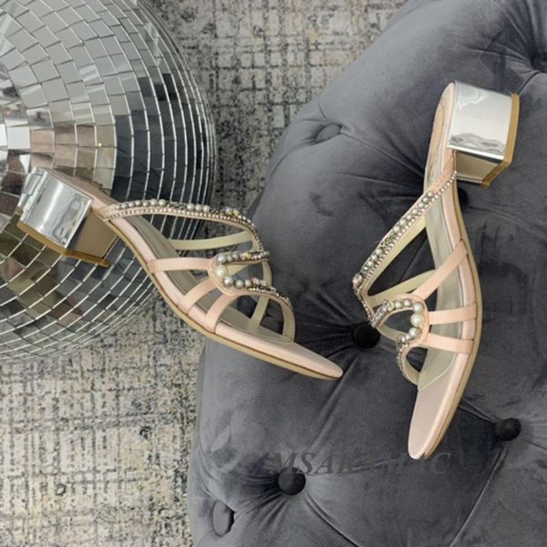 shiny crystal twine thin belt thick heel slippers pink silk round peep toe outside wear summer woman dress shoes, Black
shiny crystal twine thin belt thick heel slippers pink silk round peep toe outside wear summer woman dress shoes, Black