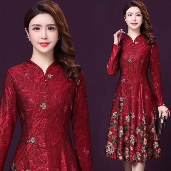 casual dresses 2021 spring fall vintage woman mandarin collar print long sleeve flower dress , 5xl cheongsam mid calf floral for women, Black;gray
casual dresses 2021 spring fall vintage woman mandarin collar print long sleeve flower dress , 5xl cheongsam mid calf floral for women, Black;gray