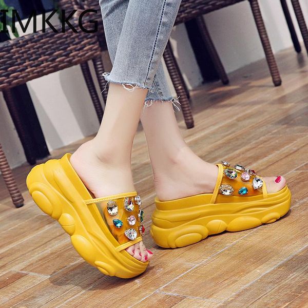 9cm/3.5 inch height outdoor slides fashion shoes woman cratal rhinestone colorful slippers summer, Black
9cm/3.5 inch height outdoor slides fashion shoes woman cratal rhinestone colorful slippers summer, Black