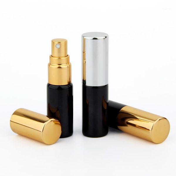 storage bottles & jars 100pcs/lot 5ml black glass spray bottle sample vials portable mini perfume atomizer gold silver cap
storage bottles & jars 100pcs/lot 5ml black glass spray bottle sample vials portable mini perfume atomizer gold silver cap