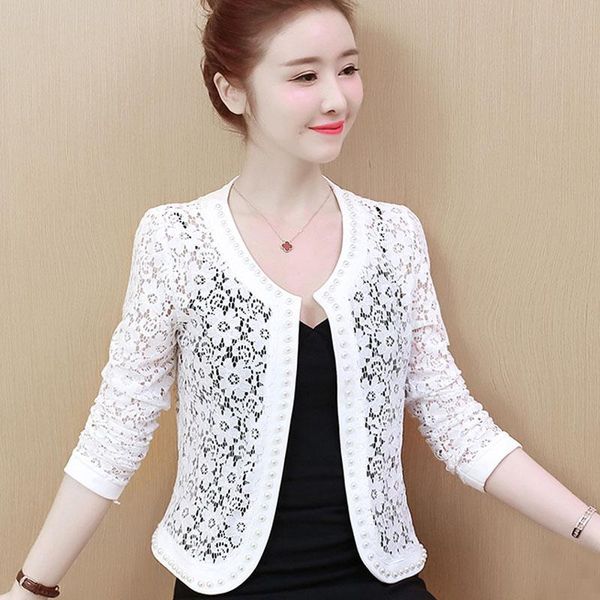 women's jackets autumn long sleeve woman jacket beading hollow lace women for 2021 2xl 3xl 4xl b239, Black;brown
women's jackets autumn long sleeve woman jacket beading hollow lace women for 2021 2xl 3xl 4xl b239, Black;brown