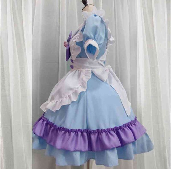 magogo cosplay maid outfit lolita dress women cute blue purple white bow sweet japanese apron dresses size s-3xl, Black;gray
magogo cosplay maid outfit lolita dress women cute blue purple white bow sweet japanese apron dresses size s-3xl, Black;gray