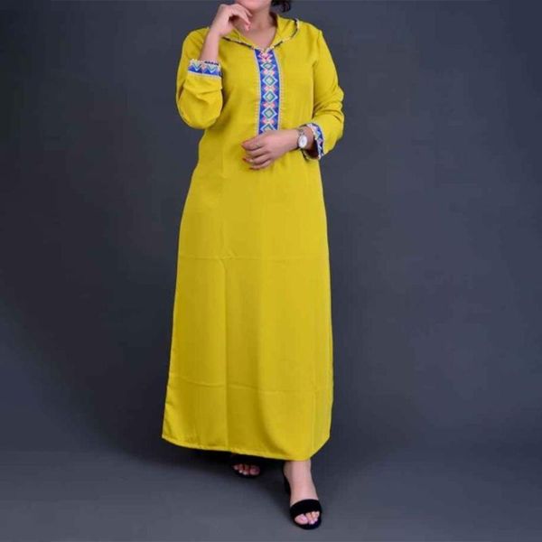 casual dresses autumn 2021 dress solid color muslim europe america fashion loose embroidery with hood long sleeve temperament, Black;gray
casual dresses autumn 2021 dress solid color muslim europe america fashion loose embroidery with hood long sleeve temperament, Black;gray