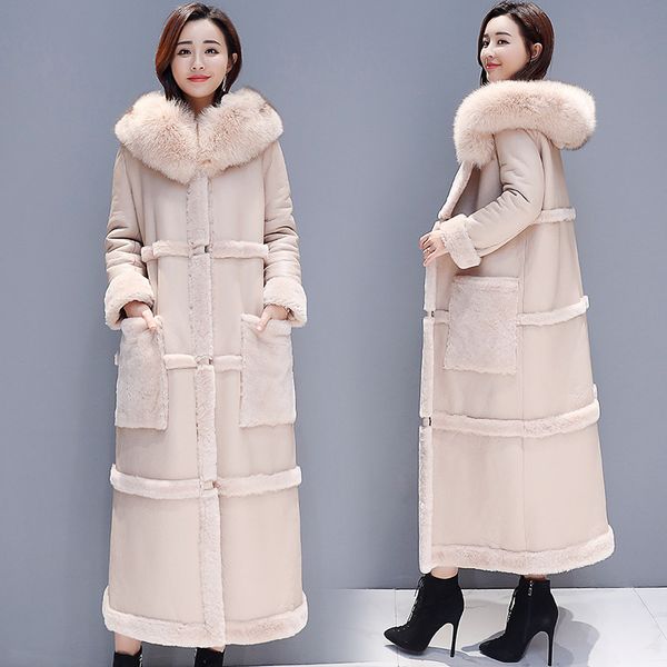 Plus size winter lambskin was thin coat coat female long fashion faux leather female thick warm coat female hooded leather, Tan;black
Plus size winter lambskin was thin coat coat female long fashion faux leather female thick warm coat female hooded leather, Tan;black
