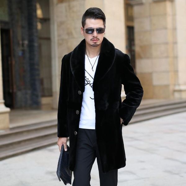 men's fur & faux winter black overcoat collar single breasted casual warm outwear k99
men's fur & faux winter black overcoat collar single breasted casual warm outwear k99