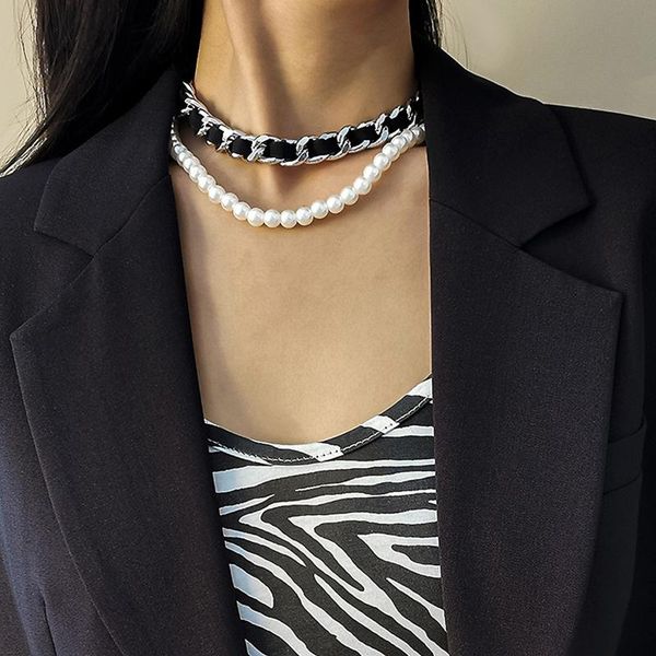 chains 2021 women's jewelry personalized ins wind multi-layer geometric items, simple retro imitation pearl necklace set party gift, Silver
chains 2021 women's jewelry personalized ins wind multi-layer geometric items, simple retro imitation pearl necklace set party gift, Silver