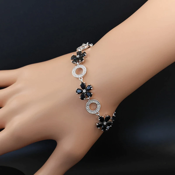 link, chain design chic black flower crystal bracelet women fashion baroque luxury fine elegant jewelry valentine's day present
link, chain design chic black flower crystal bracelet women fashion baroque luxury fine elegant jewelry valentine's day present