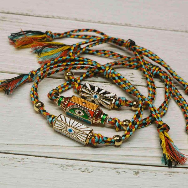 handmade weaved ethnic zircon turkish evil eye bracelet braided lucky enamel amulet rope bracelets for women jewelry ys-01, Golden;silver
handmade weaved ethnic zircon turkish evil eye bracelet braided lucky enamel amulet rope bracelets for women jewelry ys-01, Golden;silver
