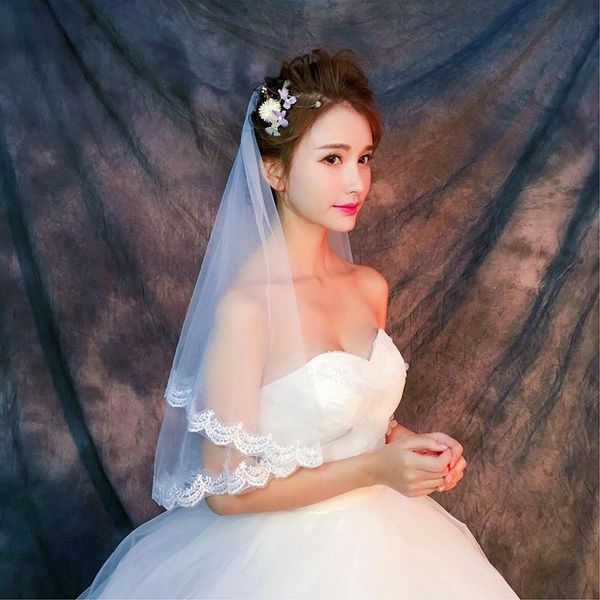 bridal veils lightin the box one-tier lace applique edge wedding veil elbow fingertip 53 appliques pattern tulle, Black
bridal veils lightin the box one-tier lace applique edge wedding veil elbow fingertip 53 appliques pattern tulle, Black