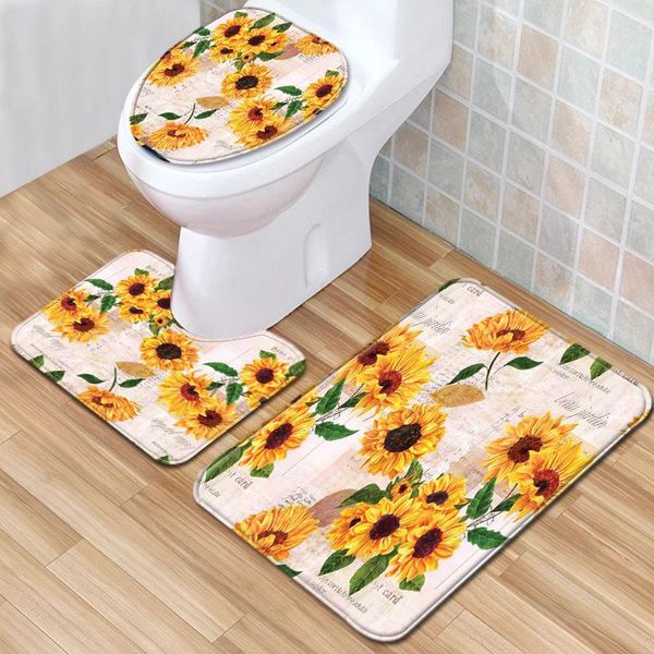 bath mats sunflower toilet three-piece set floor mat bathroom ru decor
bath mats sunflower toilet three-piece set floor mat bathroom ru decor