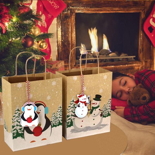 gift wrap 24pcs christmas square bottom tote bag high-end kraft paper animal pattern hanging card packaging portable 
gift wrap 24pcs christmas square bottom tote bag high-end kraft paper animal pattern hanging card packaging portable