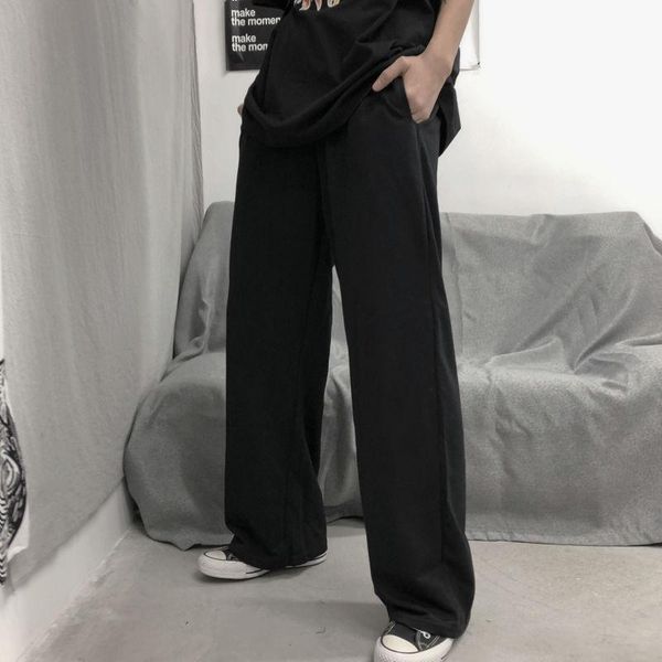 spring casual pants men's fashion solid color drawstring joggers men streetwear wild hip hop loose straight trousers mens, Black
spring casual pants men's fashion solid color drawstring joggers men streetwear wild hip hop loose straight trousers mens, Black