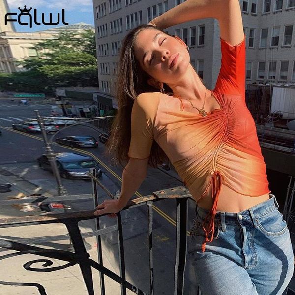 women's t-shirt clubwear mesh transparent bodycon crop women short sleeve t shirt ruched lace up cropped ladies party, White
women's t-shirt clubwear mesh transparent bodycon crop women short sleeve t shirt ruched lace up cropped ladies party, White