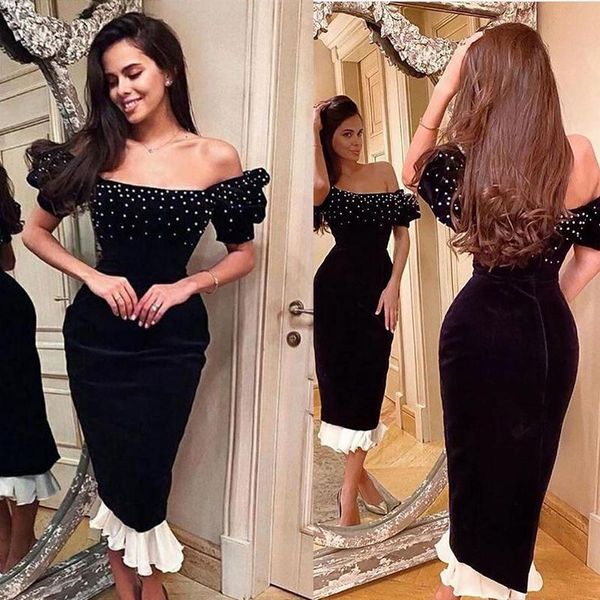 party dresses black evening dress polka-dot off shoulder ruched backless ankle-length dubai formal prom gown custom made 2021, White;black
party dresses black evening dress polka-dot off shoulder ruched backless ankle-length dubai formal prom gown custom made 2021, White;black