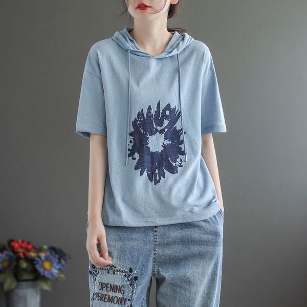 t shirts summer style women short sleeve loose cotton t-shirt all-matched casual daisy print hooded tee shirt femme plus size m52 su63, White
t shirts summer style women short sleeve loose cotton t-shirt all-matched casual daisy print hooded tee shirt femme plus size m52 su63, White
