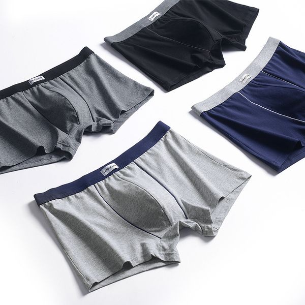 pure plus full size solid color traceless boxer underwear men's cotton bottom pants, Black;white
pure plus full size solid color traceless boxer underwear men's cotton bottom pants, Black;white