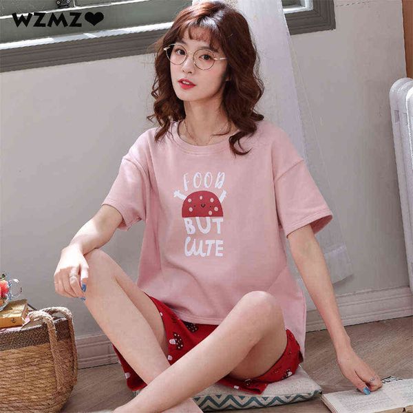 summer women cotton cartoon pajamas set cute pyjamas sleepwear nightwear pijama mujer plus size casual lounge wear homewear 210622, Black;red
summer women cotton cartoon pajamas set cute pyjamas sleepwear nightwear pijama mujer plus size casual lounge wear homewear 210622, Black;red