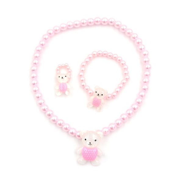 earrings & necklace 3pcs necklaces+bracelets+rings girls fashion jewelry sets simulated pearl bead bear/ cute pendant accessories gift, Silver
earrings & necklace 3pcs necklaces+bracelets+rings girls fashion jewelry sets simulated pearl bead bear/ cute pendant accessories gift, Silver