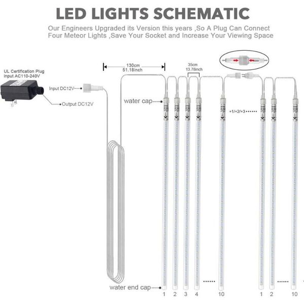 strips upgraded warm white meteor lights,eagwell 20 inches 10 tubes 540 led shower rain lights waterproof cascadin jk1408
strips upgraded warm white meteor lights,eagwell 20 inches 10 tubes 540 led shower rain lights waterproof cascadin jk1408