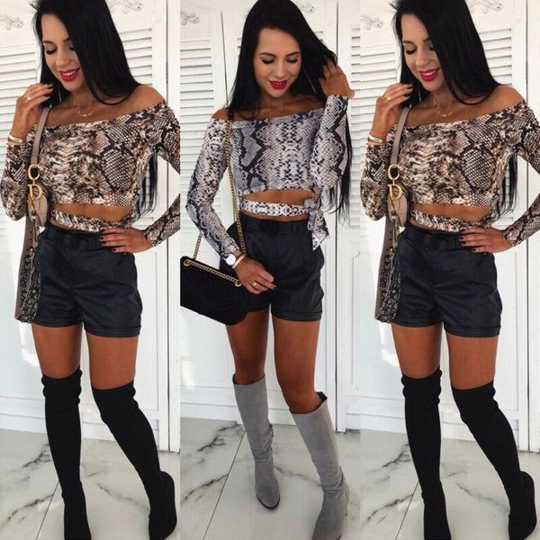 women's t-shirt women cold shoulder ruffle leopard print long sleeve t shirt ladies printed slash neck clothing, White
women's t-shirt women cold shoulder ruffle leopard print long sleeve t shirt ladies printed slash neck clothing, White