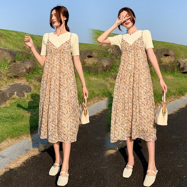 24272# t shirt + dress maternity clothes loose stylish long sleevess floral pregnant women mom dresses, White
24272# t shirt + dress maternity clothes loose stylish long sleevess floral pregnant women mom dresses, White