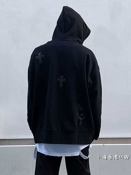 leather hong kong crosin sweater ch 2021 new cross embroidered men's and women's hoodie coats, Black
leather hong kong crosin sweater ch 2021 new cross embroidered men's and women's hoodie coats, Black