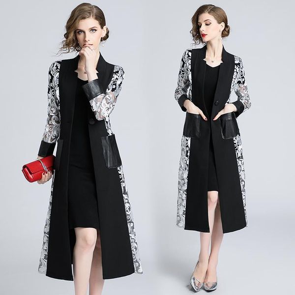 women's trench coats 2021 autumn women fashion long sleeve coat ladies slim elegant embroidery flower mesh patchwork black sr62088, Tan;black
women's trench coats 2021 autumn women fashion long sleeve coat ladies slim elegant embroidery flower mesh patchwork black sr62088, Tan;black