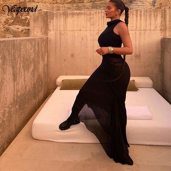 fashion women solid hem pleated mesh patchwork dress sleeveless ladies elegant midi vestidos casual dresses, Black;gray
fashion women solid hem pleated mesh patchwork dress sleeveless ladies elegant midi vestidos casual dresses, Black;gray
