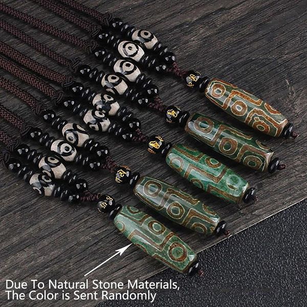 pendant necklaces nine eye tibet dzi drop choker nacklace natural stone materials fashionable style sky beading happiness gift, Silver
pendant necklaces nine eye tibet dzi drop choker nacklace natural stone materials fashionable style sky beading happiness gift, Silver