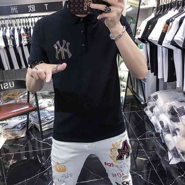 men's t-shirts european station drill short sleeve t-shirt men's fashion brand trend half summer lapel sd5n, White;black
men's t-shirts european station drill short sleeve t-shirt men's fashion brand trend half summer lapel sd5n, White;black