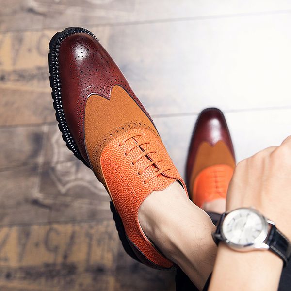 464748 size mens leather shoes brogue british style trendy leather shoes mens wedding shoes stylist casual, Black
464748 size mens leather shoes brogue british style trendy leather shoes mens wedding shoes stylist casual, Black