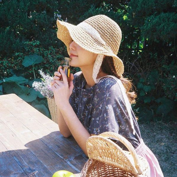 wide brim hats korean version of summer straw basin hat travel lace sunshade with sun protection foldable fisherman's, Blue;gray
wide brim hats korean version of summer straw basin hat travel lace sunshade with sun protection foldable fisherman's, Blue;gray