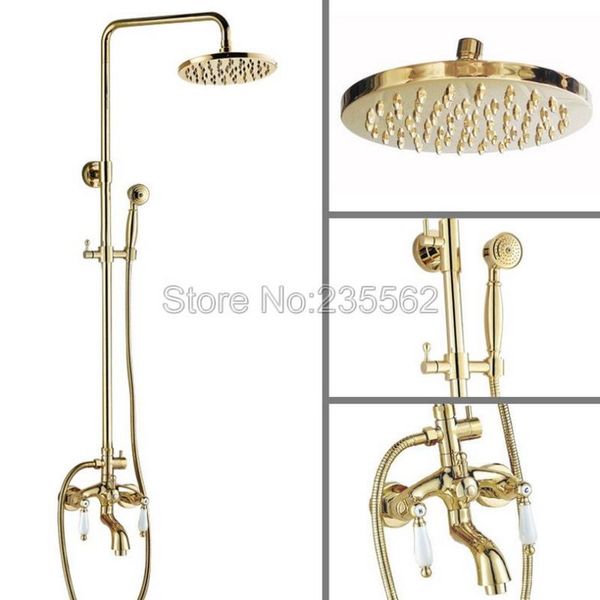 golden brass bathroom 8" inch rainfall shower style dual ceramic handle faucet set w/ bathtub mixer tap wall mounted lgf422 sets
golden brass bathroom 8" inch rainfall shower style dual ceramic handle faucet set w/ bathtub mixer tap wall mounted lgf422 sets