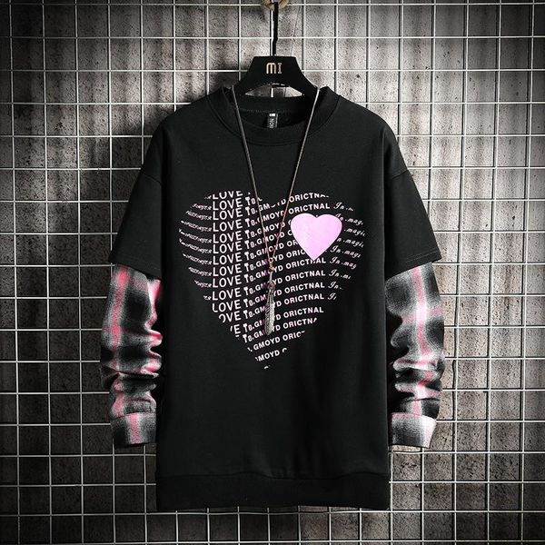 men's hoodies & sweatshirts sweatshirt harajuku heart print pullover streetwear mens hip hop fashion casual cotton loose outerwear, Black
men's hoodies & sweatshirts sweatshirt harajuku heart print pullover streetwear mens hip hop fashion casual cotton loose outerwear, Black