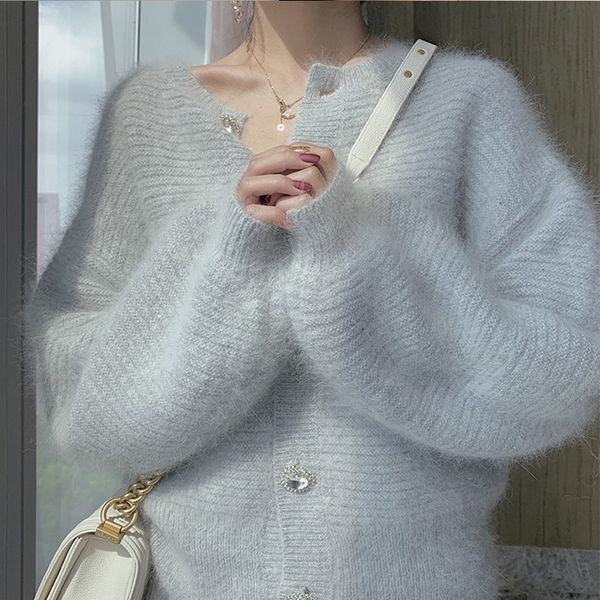 women's sweaters elegant coat for women autumn vison cashmere mesh-knitted diamonds soft button flashlight sleeve cardigan k9rp, White;black
women's sweaters elegant coat for women autumn vison cashmere mesh-knitted diamonds soft button flashlight sleeve cardigan k9rp, White;black