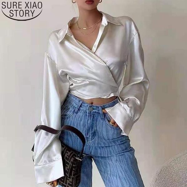 women's blouses & shirts 2021 autumn elegant loose solid shirt office lady long sleeve white women v-neck streetwear clothes 15602
women's blouses & shirts 2021 autumn elegant loose solid shirt office lady long sleeve white women v-neck streetwear clothes 15602