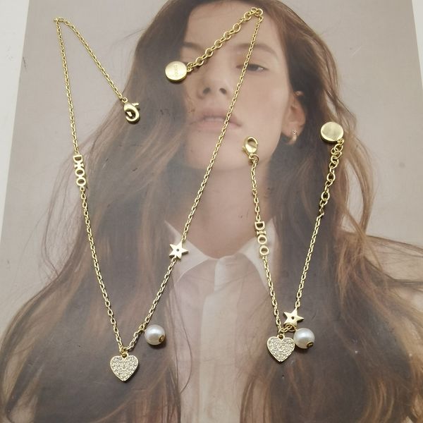 dijia fashion temperament clavicle chain pearl love diamond tassel minority simple cd advanced women's necklace bracelet, Silver
dijia fashion temperament clavicle chain pearl love diamond tassel minority simple cd advanced women's necklace bracelet, Silver