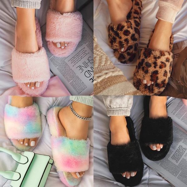 slippers 2021 fashion women fluffy leopard black pink rainbow furry ladies casual faux fur slides plus size 43
slippers 2021 fashion women fluffy leopard black pink rainbow furry ladies casual faux fur slides plus size 43