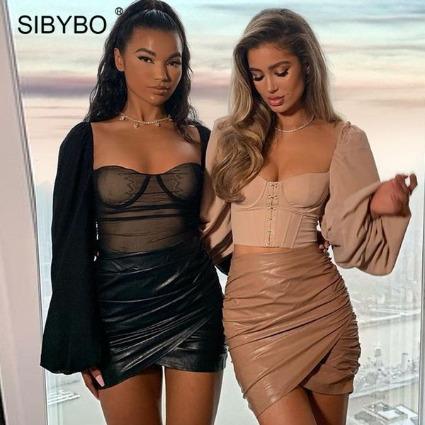 sibybo black strapless backless bodysuit women long sleeve ruched mesh body femme puff sleeve party romper overalls, Black;white
sibybo black strapless backless bodysuit women long sleeve ruched mesh body femme puff sleeve party romper overalls, Black;white