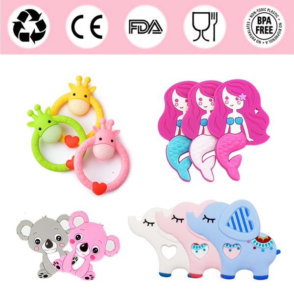 silicone teethers for baby bpa toddle teething toys safe cute animal beauty fish elephant koala baby ring teether for kids
silicone teethers for baby bpa toddle teething toys safe cute animal beauty fish elephant koala baby ring teether for kids