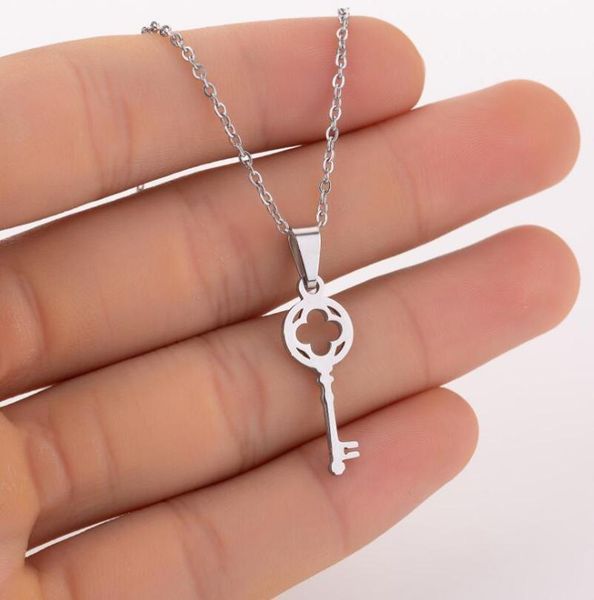 pendant necklaces stainless steel necklace for women man key choker engagement jewelry, Silver
pendant necklaces stainless steel necklace for women man key choker engagement jewelry, Silver