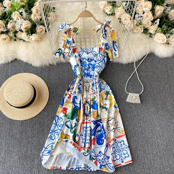Menahem Runway Summer Bow Womens Dresses Spaghetti Strap Backless Blue And White Porcelain Floral Print Knee, Black;gray
Menahem Runway Summer Bow Womens Dresses Spaghetti Strap Backless Blue And White Porcelain Floral Print Knee, Black;gray