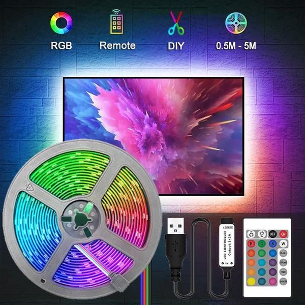 strips 1m 2m 3m 4m 5m usb rgb led strip lights ir remote 5v smd flexible tape lamp tv backlight luces light for room wall deco
strips 1m 2m 3m 4m 5m usb rgb led strip lights ir remote 5v smd flexible tape lamp tv backlight luces light for room wall deco