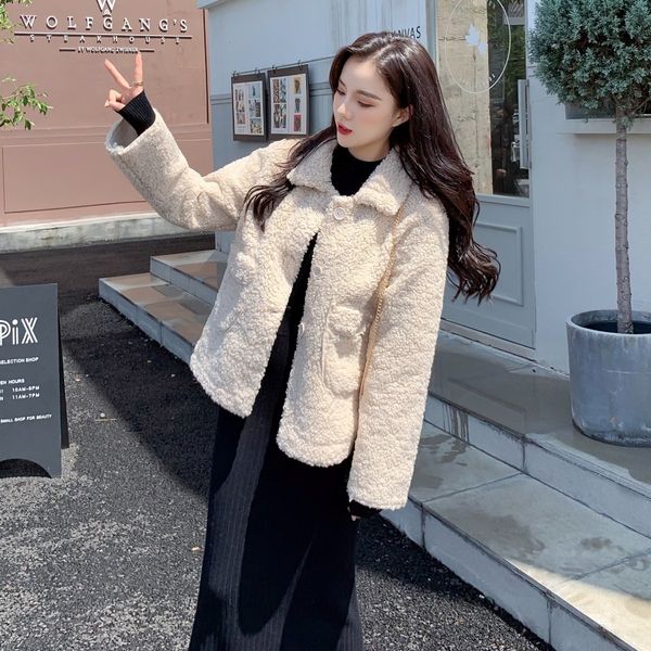 2021 new autumn and winter korean style women's solid lapel single button temperament thick wool coat adp3, Black;brown
2021 new autumn and winter korean style women's solid lapel single button temperament thick wool coat adp3, Black;brown